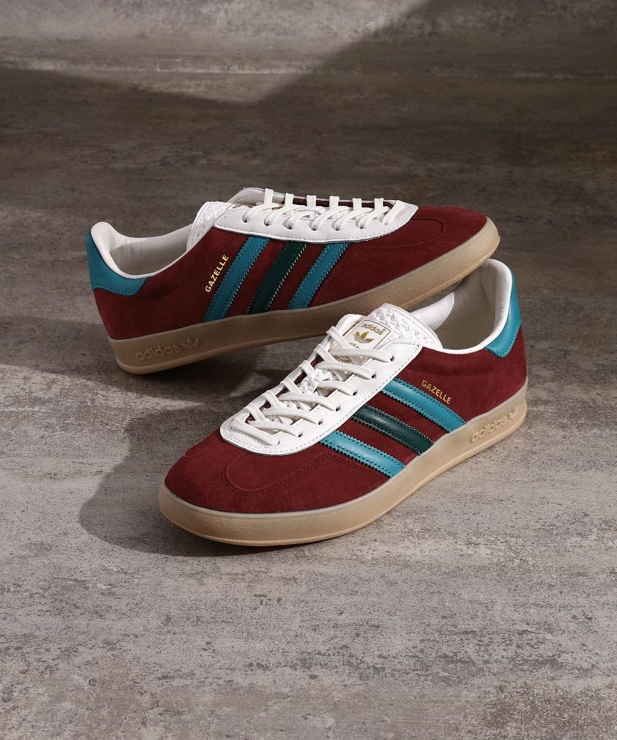 Adidas Gazelle Indoor Burgundy, Arctic Fusion & Green