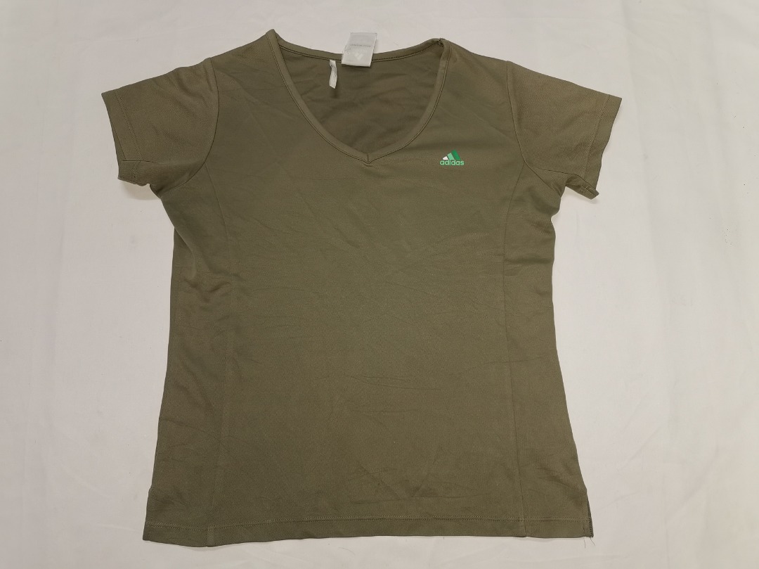 Olive green sales adidas shirt womens
