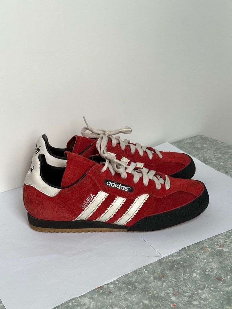 Adidas samba store red suede