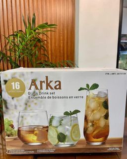 Arka CRYSTAL KING Glass Drink Set - 16pcs