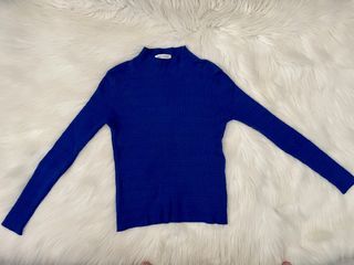 Atasan Knit Elektrik Blue Bangkok