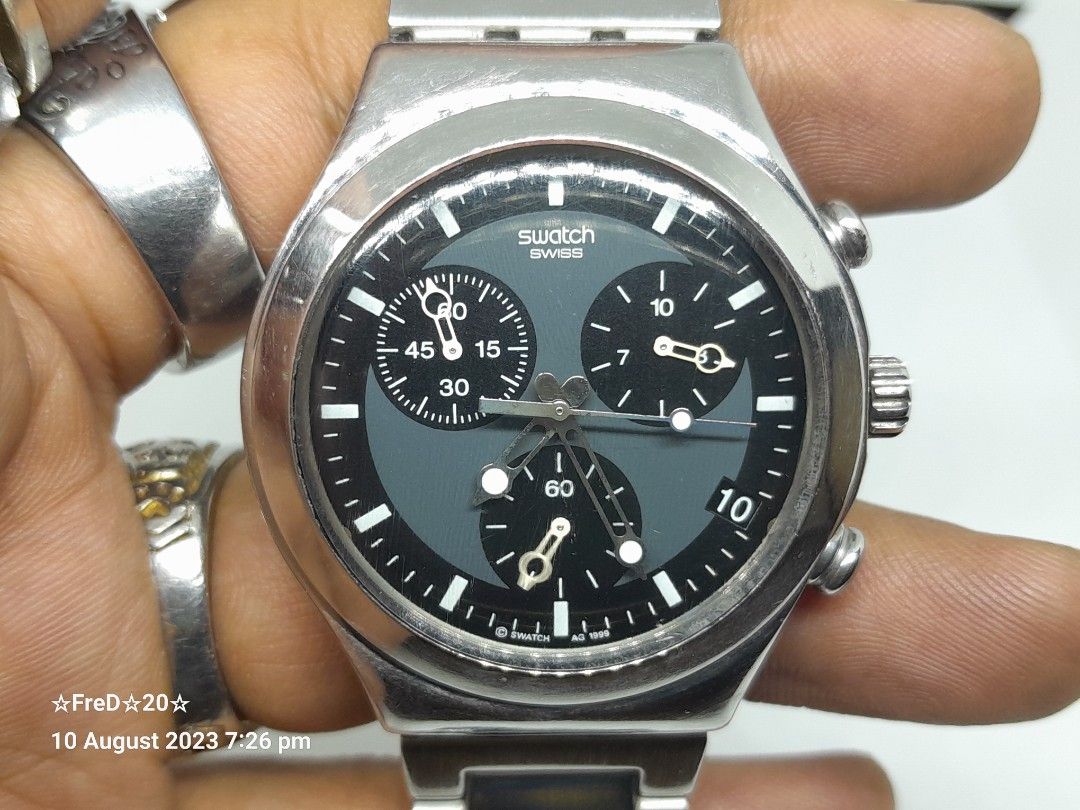 Authentic 1999 Swatch Irony Chronograph Quartz Swiss Swatch Men s
