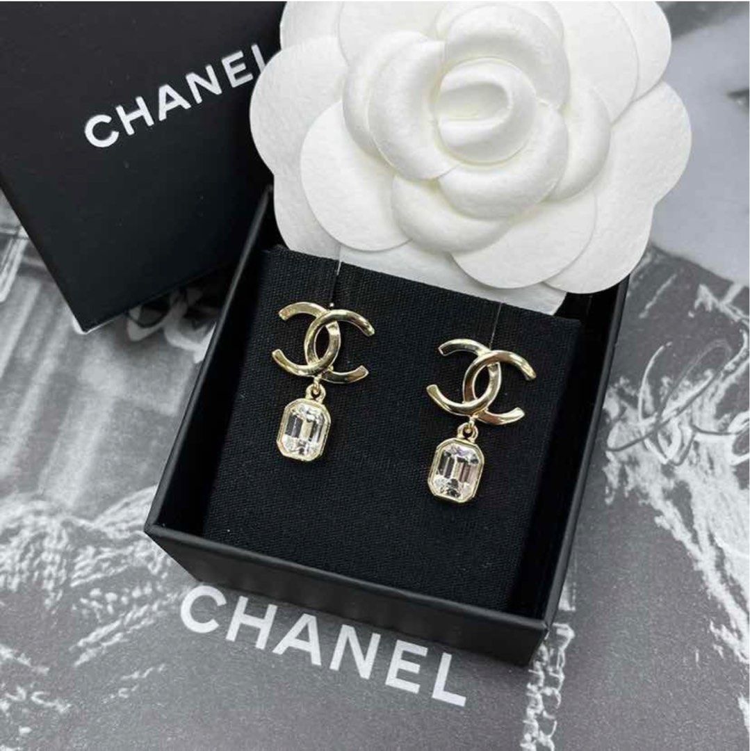 Authentic Chanel Earrings - crystal