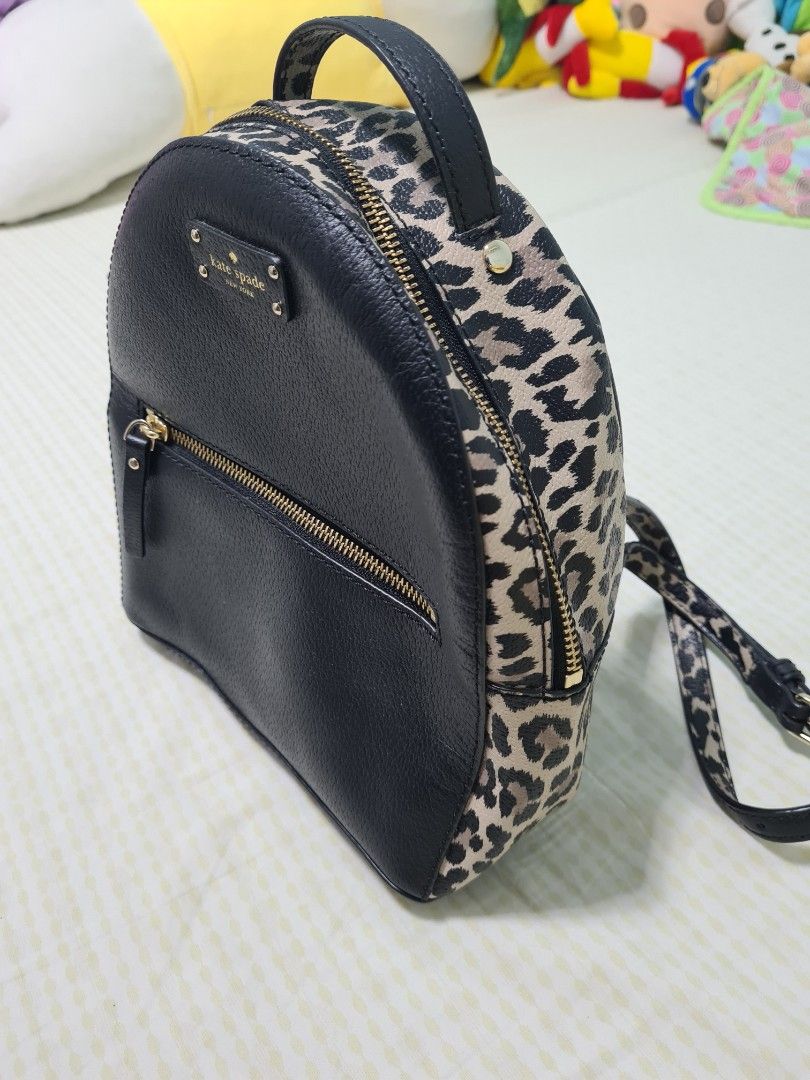 Kate spade 2025 leopard backpack