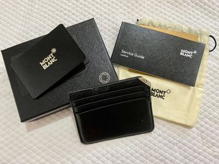 Authentic Mont Blanc Black Leather RFID Card Holder