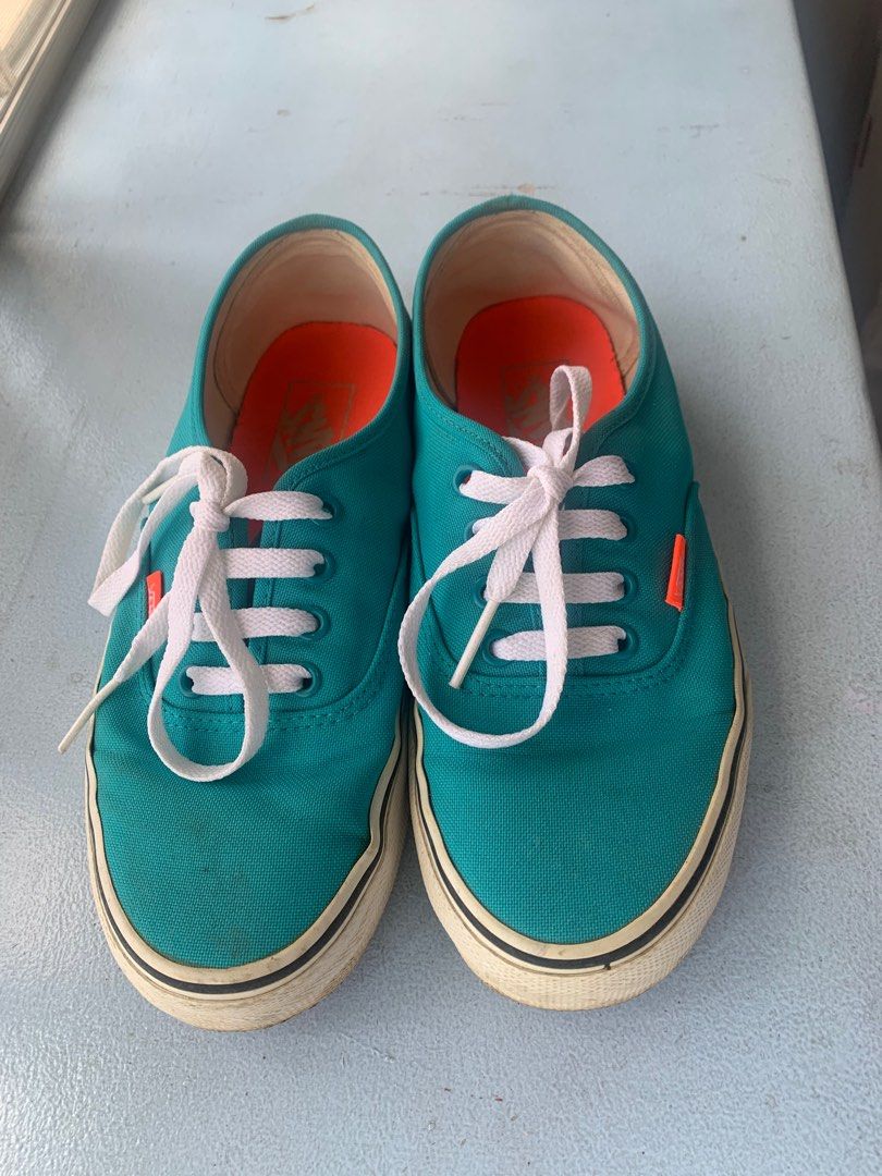 Vans blue/neon shop coral