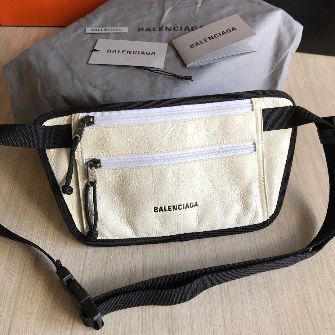 Balenciaga 100 Authentic Weekend Leather Crossbody Belt Bag