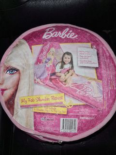 Barbie sleeping bag with mini tent