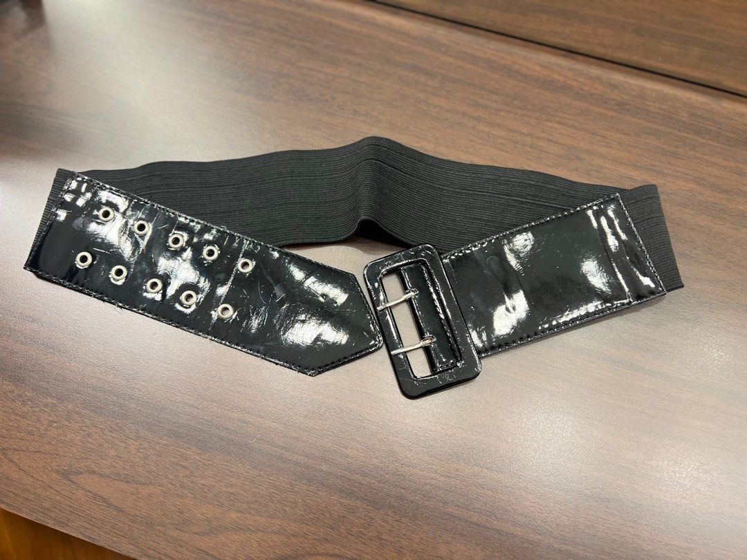 Belt Black thick shiny, Luxury, Accessories on Carousell