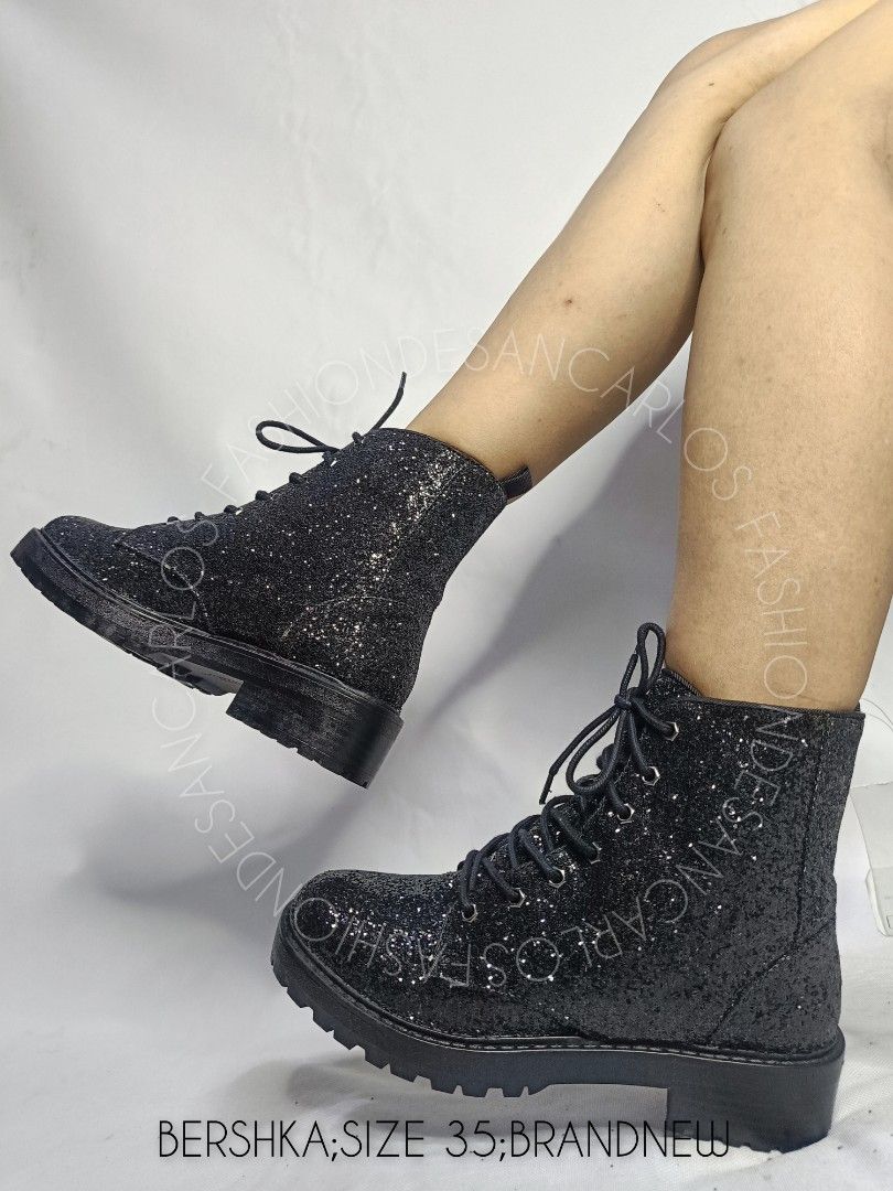 Bershka glitter boots hot sale