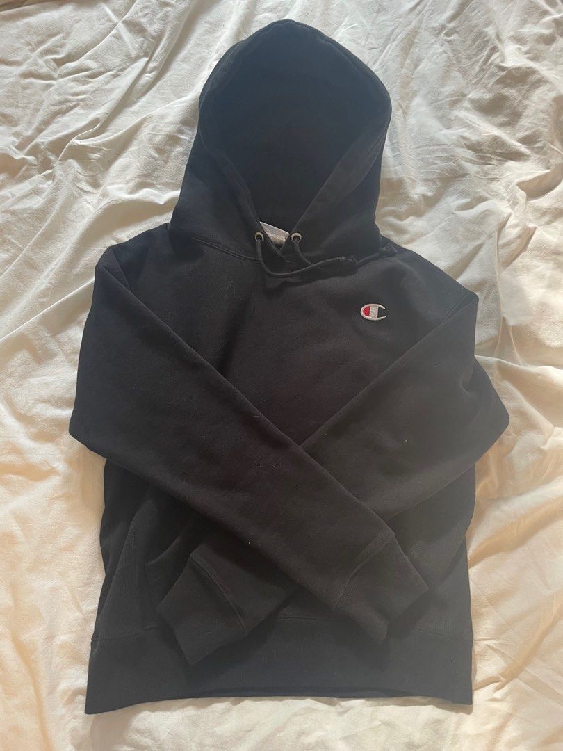 All black champion hoodie cheap