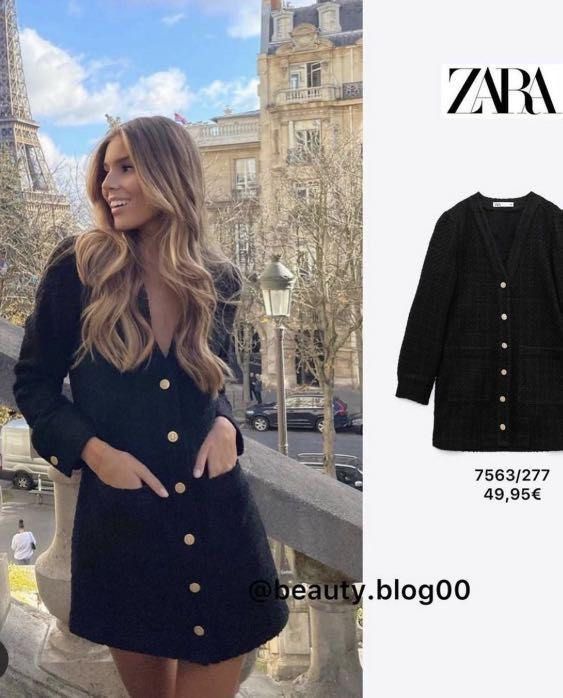 BNWT Chanel Style Cardigan Dress in Blue from Zara Women s