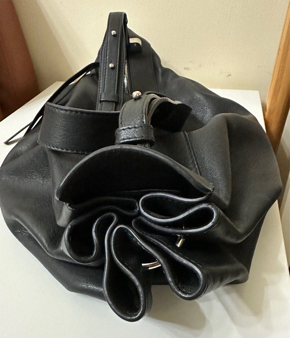BONASTRE Ring Leather Messenger Bag for Men