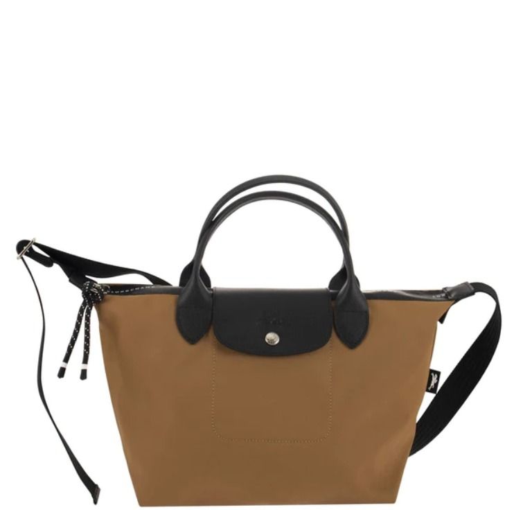 BRAND NEW AUTHENTIC INSTOCK LONGCHAMP LE PLIAGE ENERGY TOP HANDLE BAG M CANVAS BLACK L1515 HSR 004 1515 BROWN