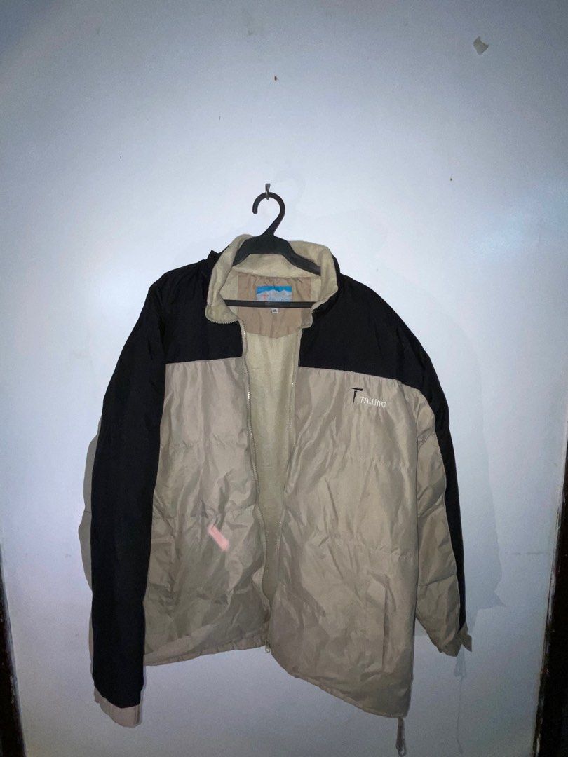 Brown puffer jacket on Carousell