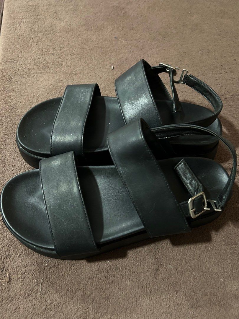 Wedge buckle sandals on sale
