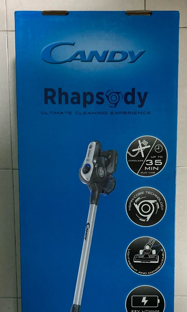 Candy Rhapsody Cordless Vacuum Cleaner, CRA22PTG, Furniture & Home