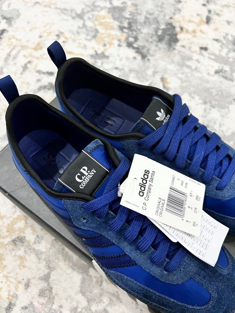 Adidas x cp company samba blue new arrivals