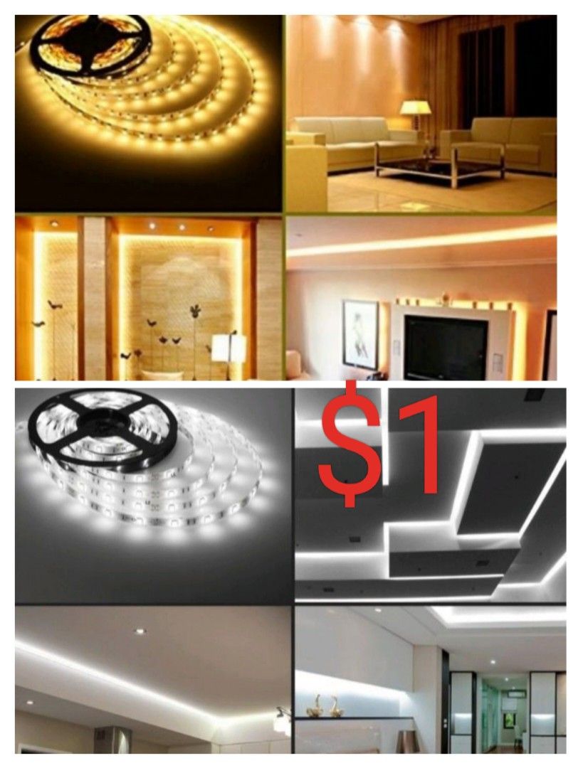 Ceiling Led Strip Light, Furniture & Home Living, Lighting & Fans, Lighting on Carousell