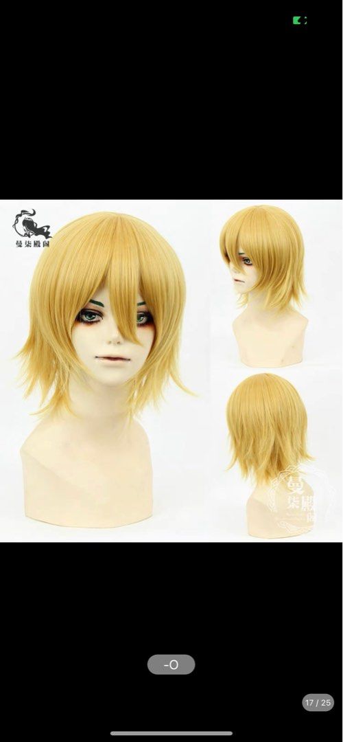 Rcrllya Anime Chainsaw Man Cosplay Wigs for Denji Wig Blonde Mens Short  Hair Wigs for Halloween Party Costume Carnival+Wig Cap
