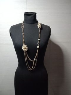 Chanel 04A CC pearl crystal necklace belt