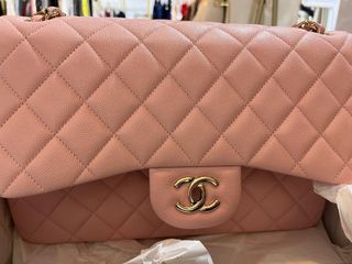 Chanel Classic Flap Bag Medium Rose Sakura Pink 22K Lambskin