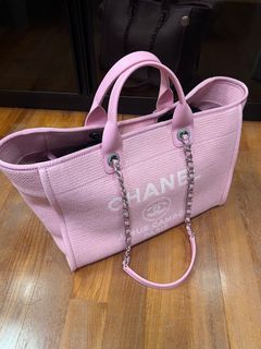 100+ affordable chanel deauville canvas tote For Sale, Bags & Wallets