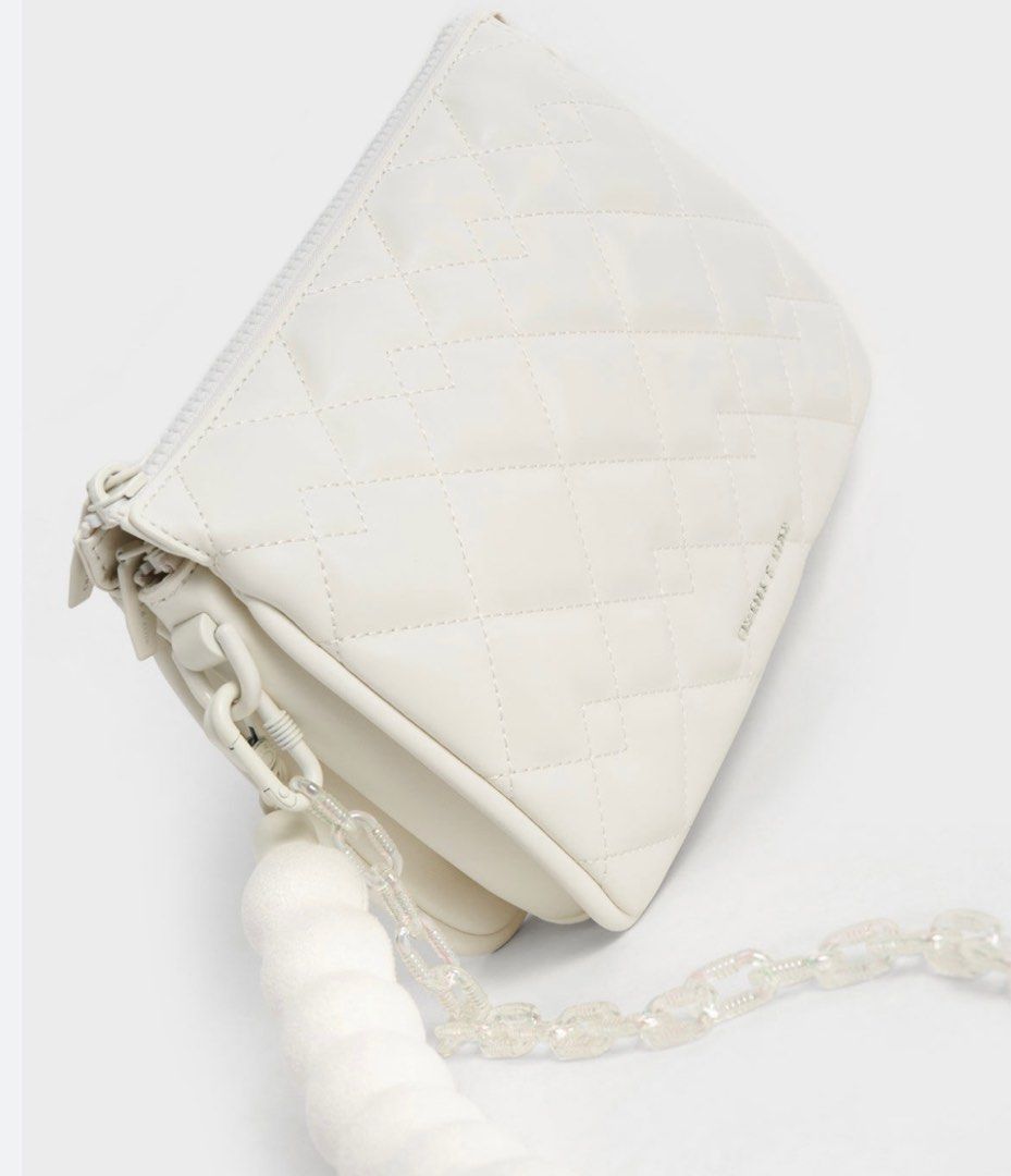 White quilted shoulder bag cheap