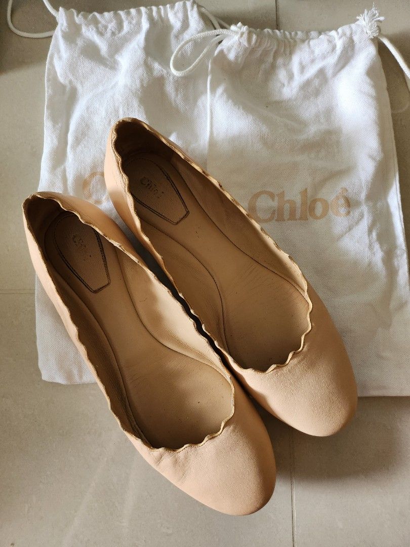 Chloe Lauren flats in nude