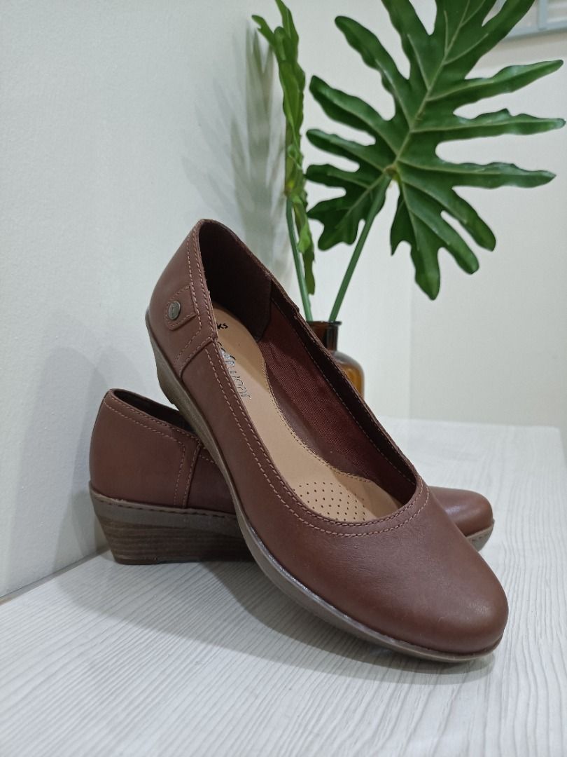 Clarks Gharper Wish Brown Wedges UK6
