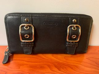 Coach, Bags, Coach Zoe Double Buckle Accordion Wallet