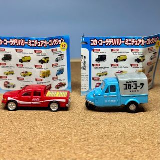 Coca Cola Delivery Miniature Collection (plastic) - Php 100 each  Red Dodge Ram Squad Cab 2003 model 4.5x1.5cm Blue Daihatsu Midget 1962 model 4x2.5cm