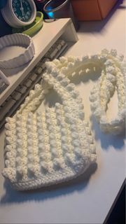 Crochet puff bag can customizable