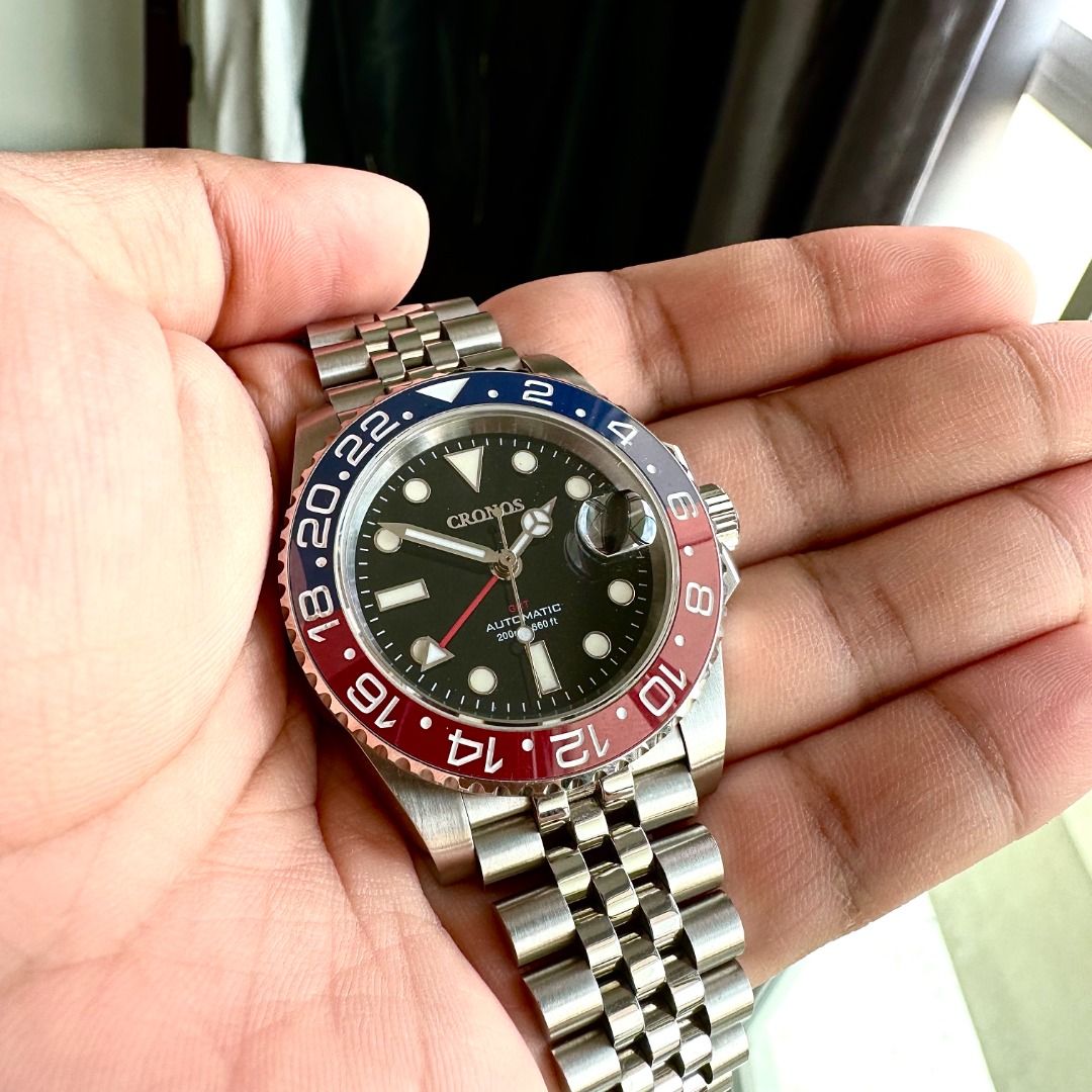 CRONOS Rolex Pepsi GMT Master II Homage L6007