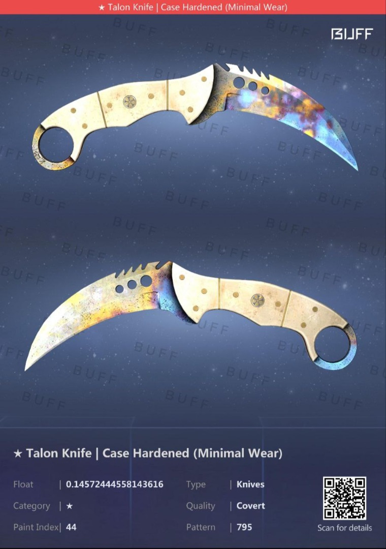 CSGO ★ Talon Knife Case Hardened, Video Gaming, Gaming Accessories, InGame Products on Carousell