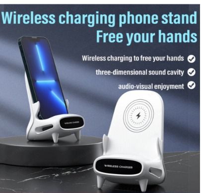 Desktop vertical wireless fast charging phone stand (PT1444), Mobile Phones  & Gadgets, Mobile & Gadget Accessories, Chargers & Cables on Carousell