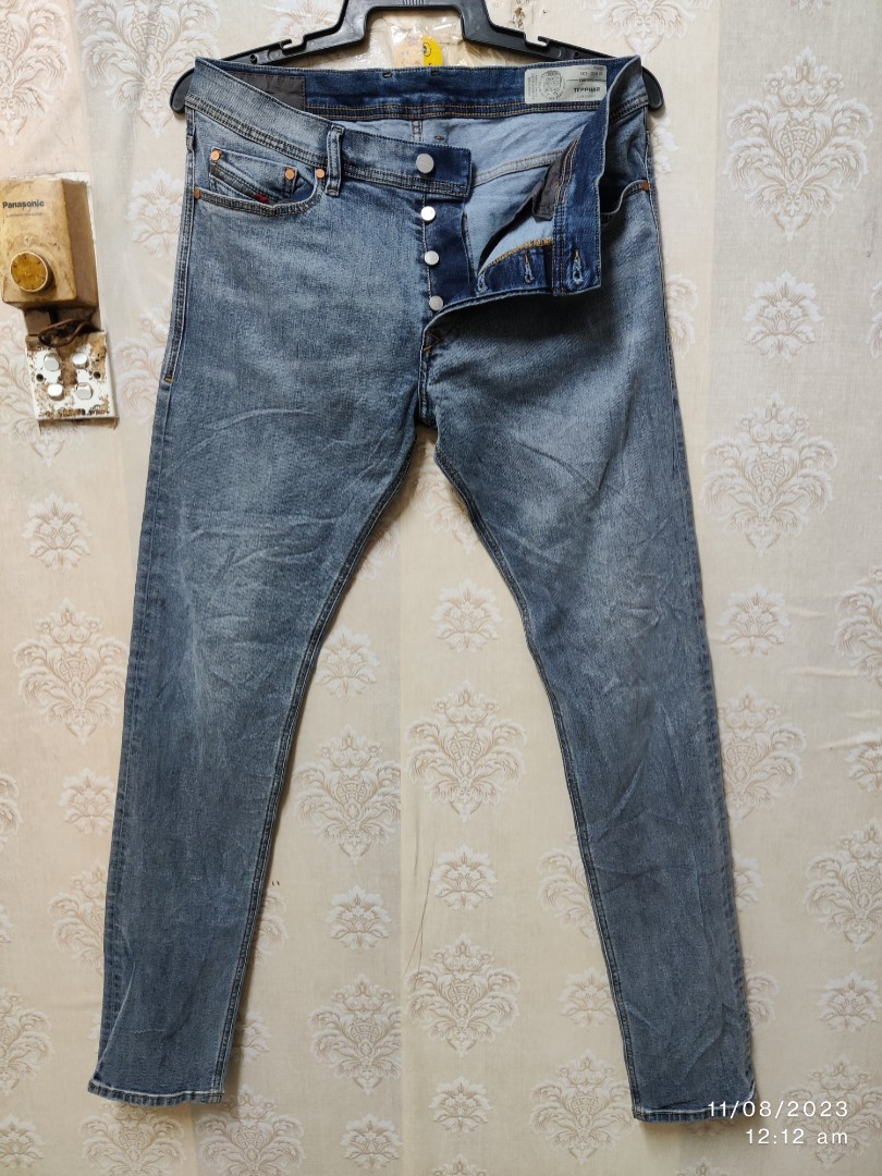 DIESEL INDUSTRY JEANS BUTTONFLY SLIM FIT, Men's Fashion, Bottoms, Jeans ...