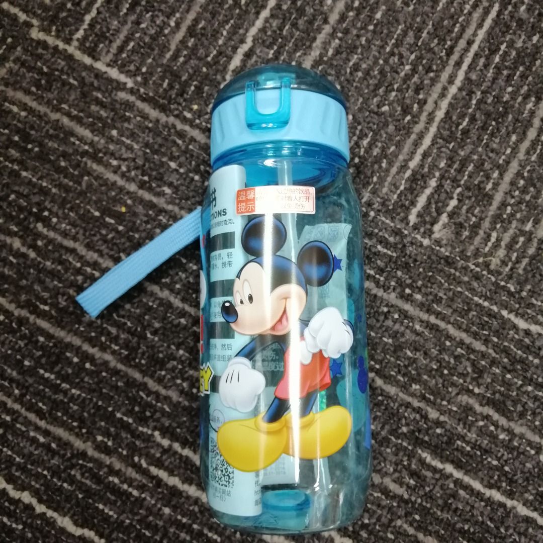 1pc 450ml Reusable and Durable simple Modern Kids Water Bottle Plastic with  Leak Proof Straw Lid