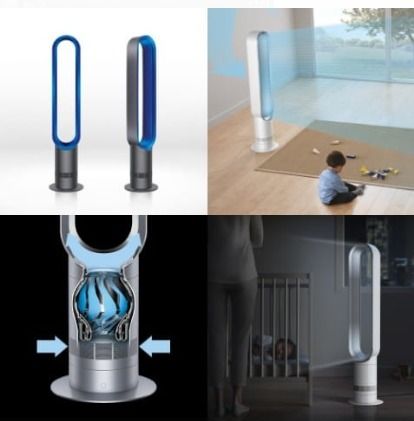 Dyson am07 bladeless blue tower fan discount