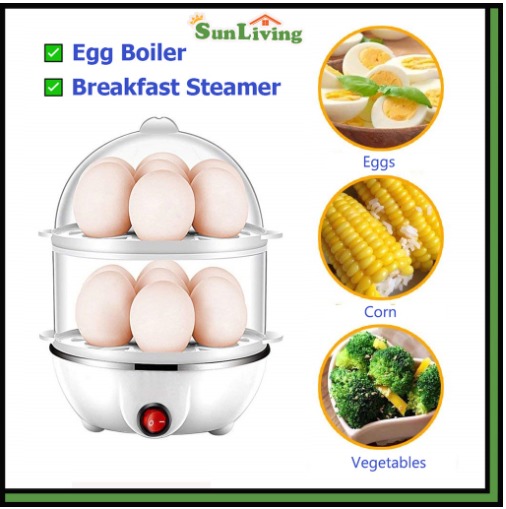 Electric Egg Cooker Boiler 7 Egg Steamer Non Stick Hard Boiled Auto-Off  Yellow