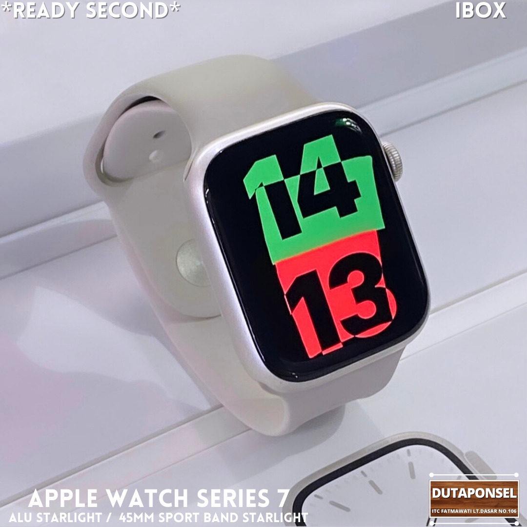 EX IBOX APPLE WATCH SERIES 7 45MM STARLIGHT FUL SET ORIGINAL ORIGINAL