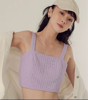 Fashmob Elsie Lace Top, Lavender