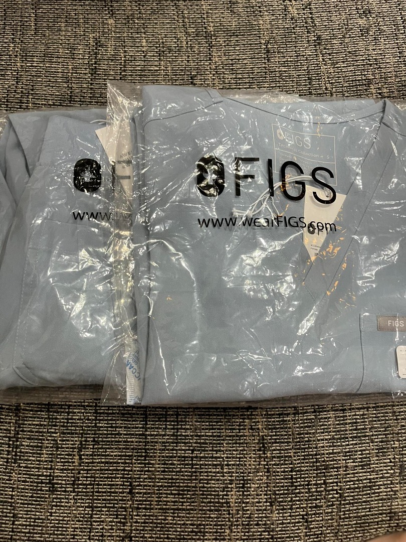 Figs Dusty Blue Catarina Scrub Top and Pants (SET) Small on Carousell