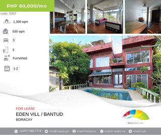 For Rent: 3BR House and Lot at Malay Boracay, P60k/mo.