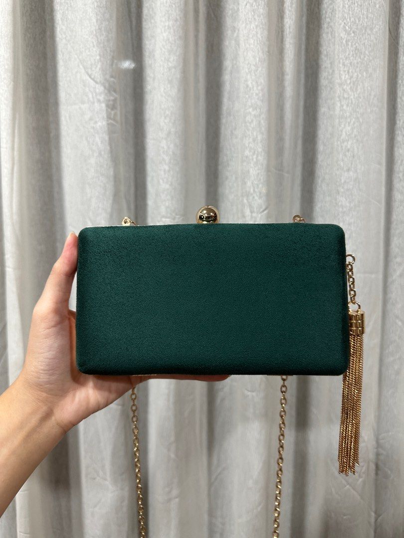 Forest green 2025 clutch bag