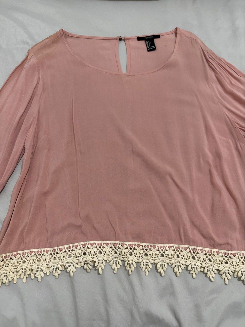 Pink blouse forever 21 on sale