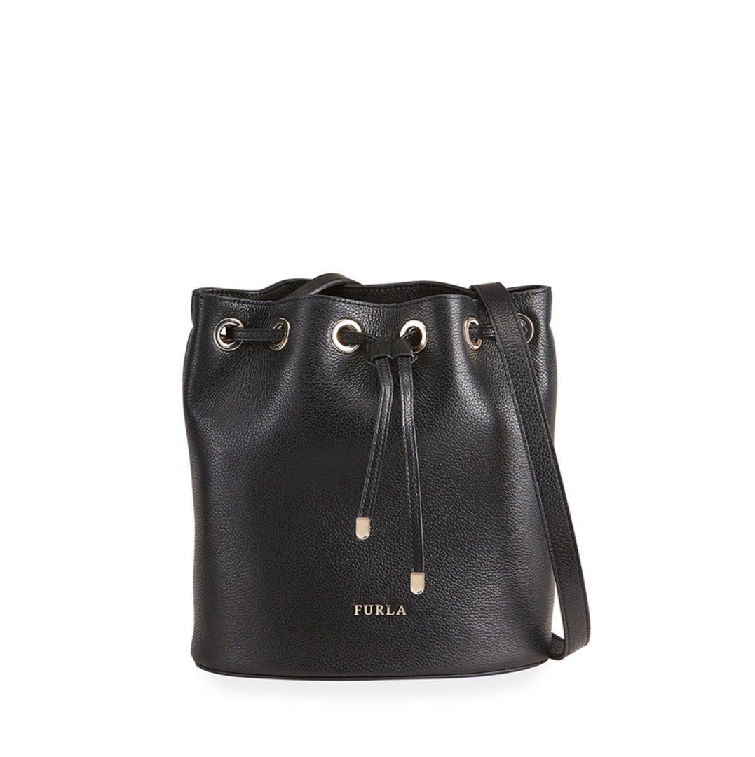 Furla Eve mini drawstring bag in black Women s Fashion Bags