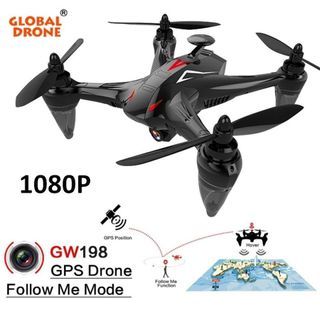 Global Drone GW198 HD 1080P Camera 5G WIFI FPV Brushless GPS Follow Me Drone