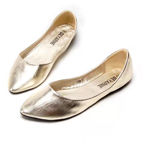 Gold women's flats sale