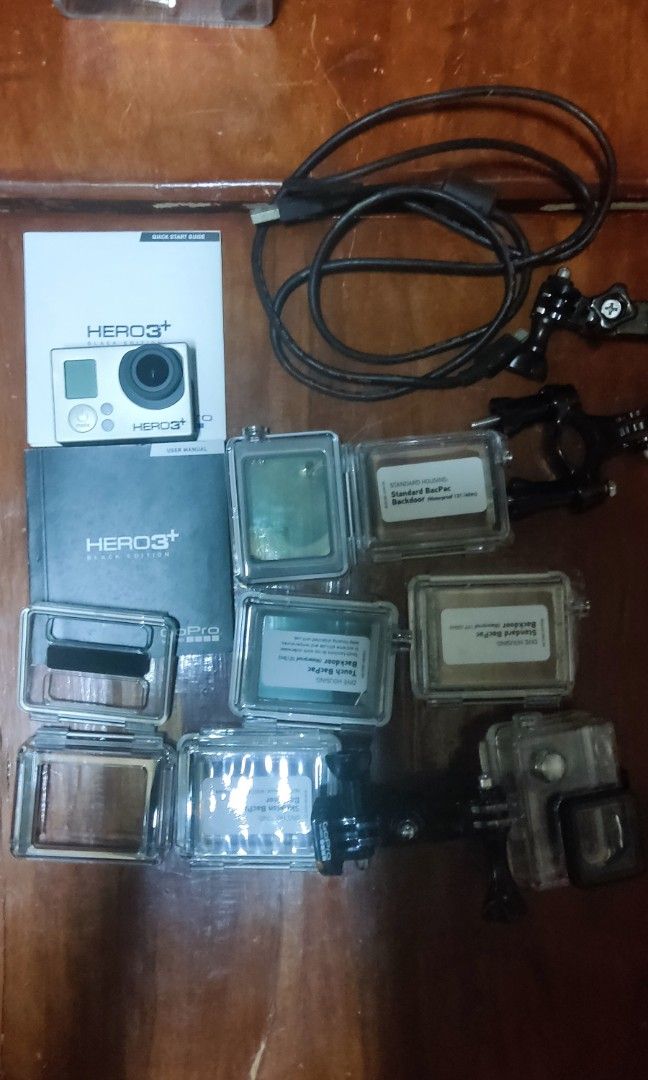 Gopro Hero 3 plus (Category: Cameras) located in San Juan City. Submitted by jeffstyle10 (Listing ID 1248112416, Image 2). Description: For Sale GoPro Hero 3 plus Includes: - Charger Cord - Extra Clips - Extra Casings - Remote and charger cord - Go Pro Screen Display Price negotiable for sure buyer Reason for selling: helping a friend need cash Location: San Juan city metro Manila..